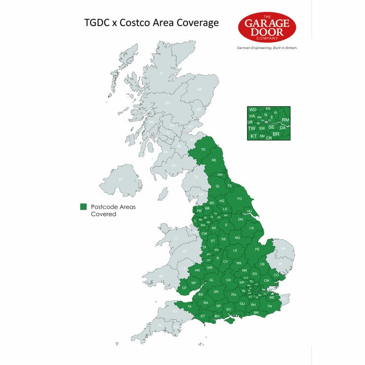 Cardale Thermaglide 55 insulated roller door Chartwell Green (British brand)