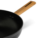 Habitat wood effect non-stick aluminium wok 28cm - British product