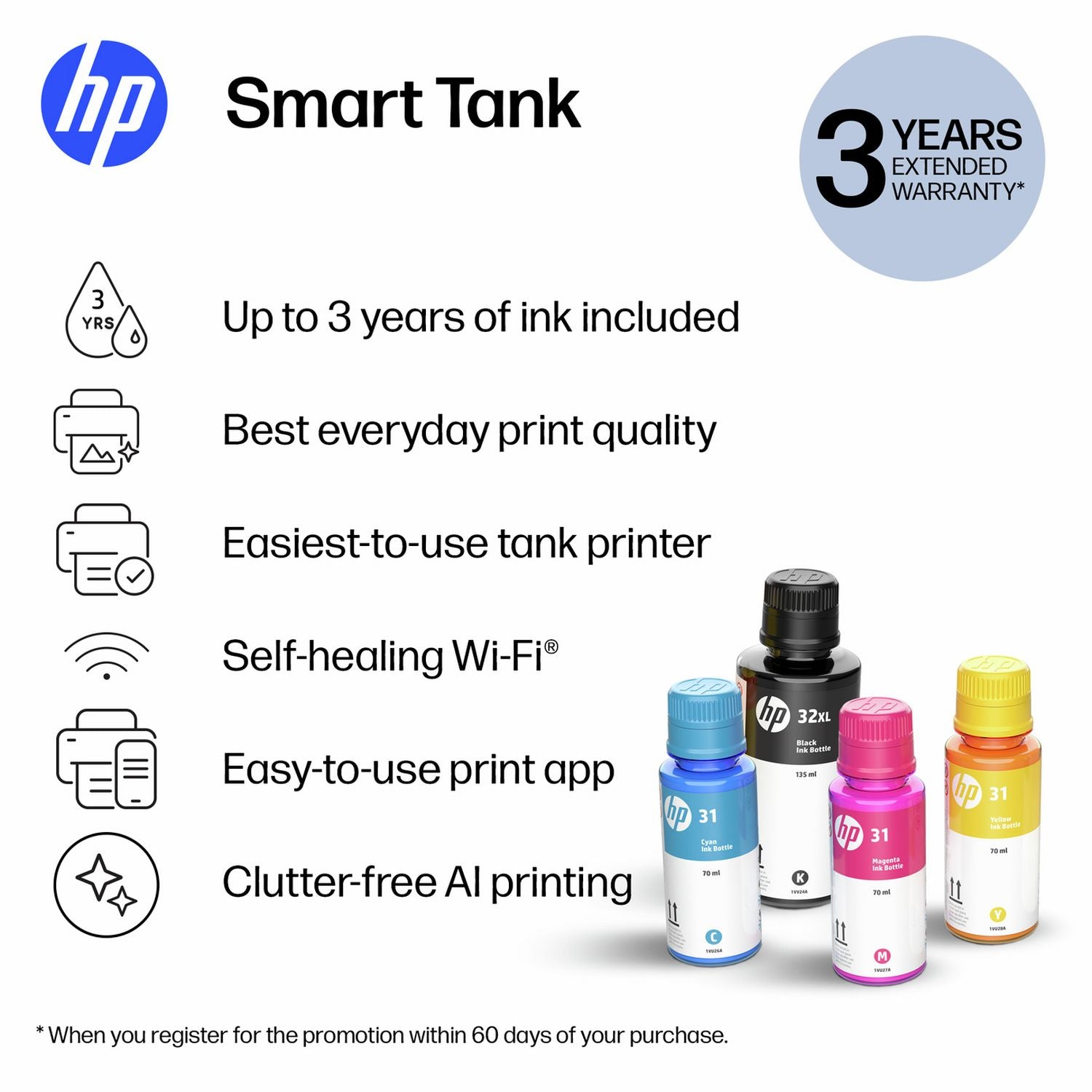 HP Smart Tank 7605 wireless printer, imported from the UK