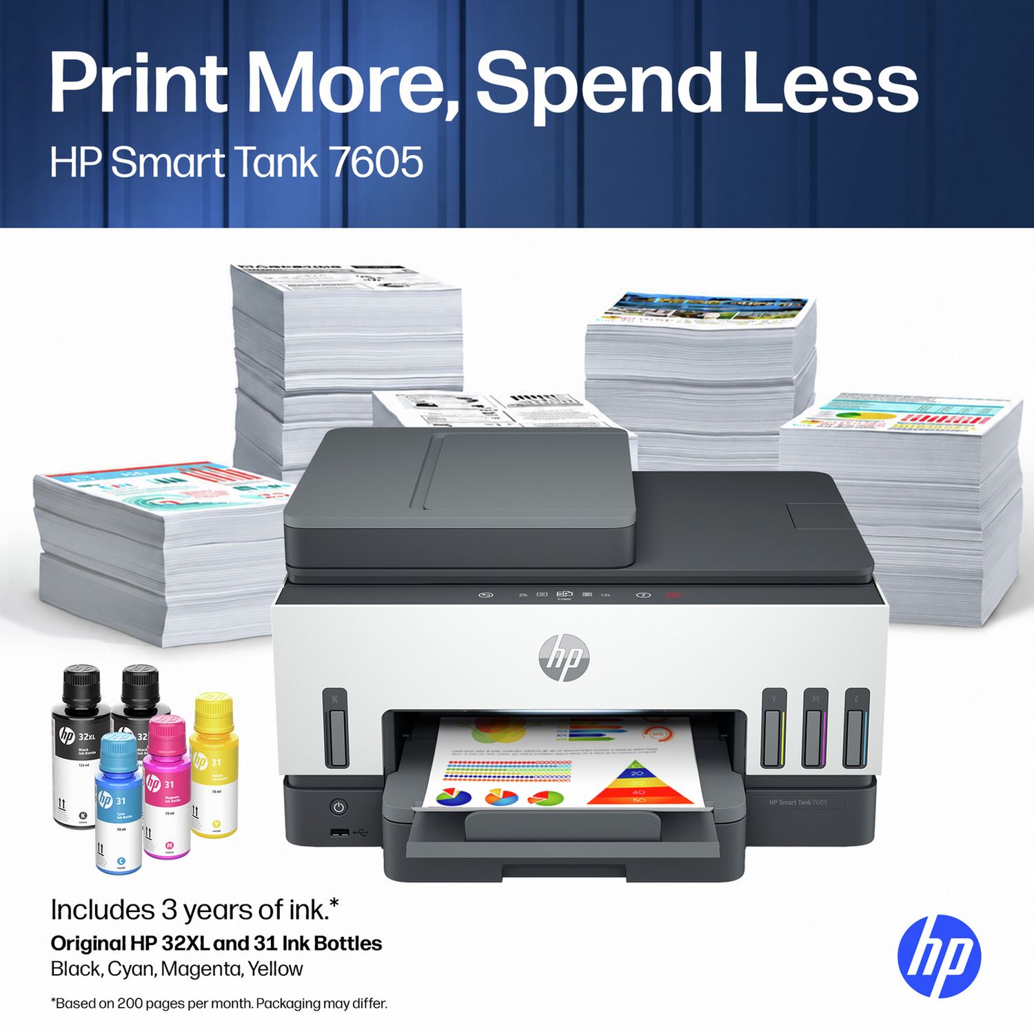 HP Smart Tank 7605 wireless printer, imported from the UK