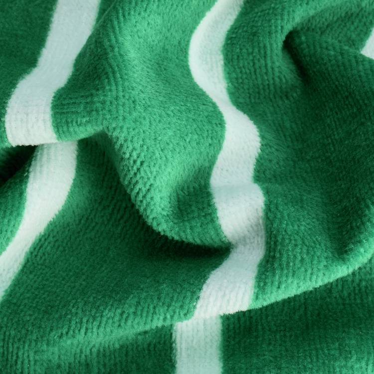 Habitat green skinny stripe beach towel 150x80cm, imported from the UK