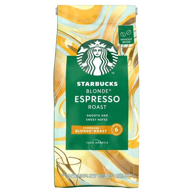 STARBUCKS Blonde Espresso Blonde Roast Coffee Beans   200g GOODS M&S   