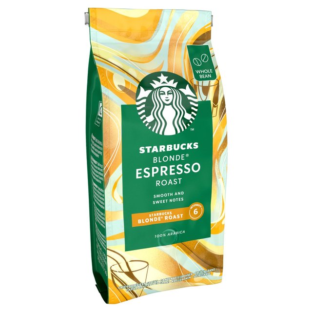 STARBUCKS Blonde Espresso Blonde Roast Coffee Beans   200g GOODS M&S   