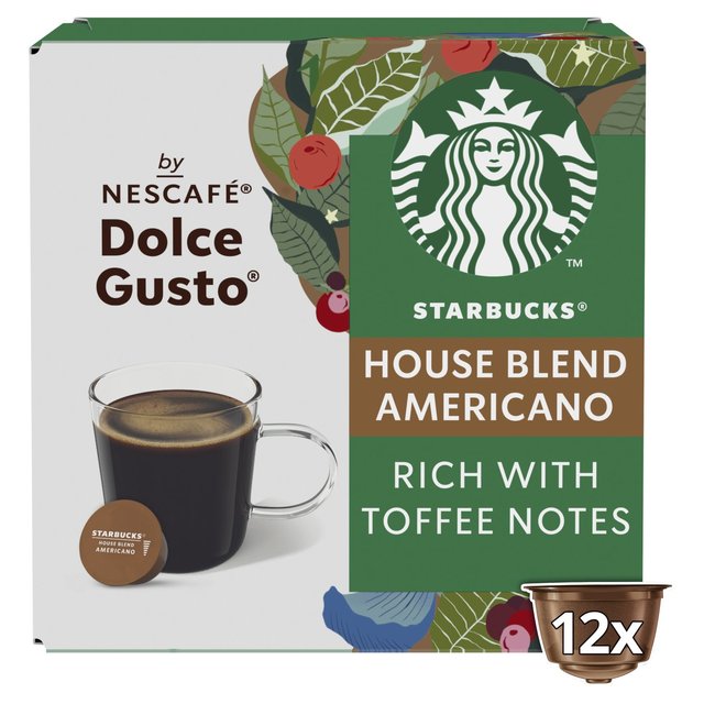 Starbucks Medium House Blend Coffee Pods Dolce Gusto    12 per pack GOODS M&S   