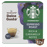 STARBUCKS Dark Espresso Roast Coffee Pods by NESCAFE Dolce Gusto   12 per pack GOODS M&S   