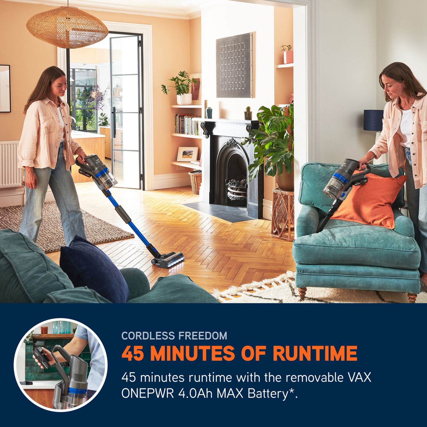 Vax cordless vacuum cleaner pet with FlexiClean pole - British product