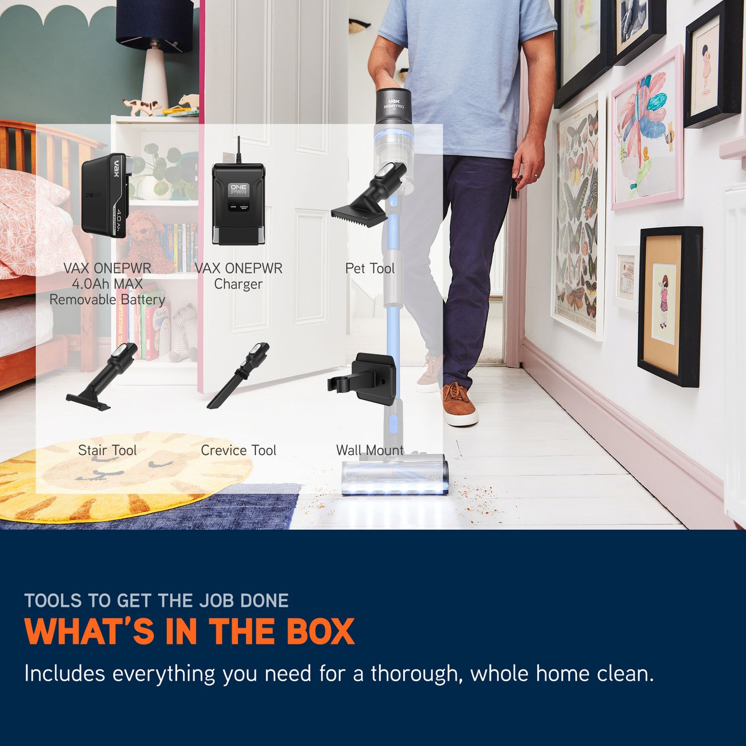 Vax cordless vacuum cleaner pet with FlexiClean pole - British product