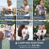 Dreambaby baby carrier Elevate 5/1 multifunctional grey, UK version