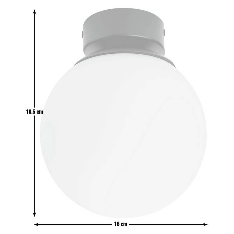Habitat opal glass bathroom ceiling light black - British brand
