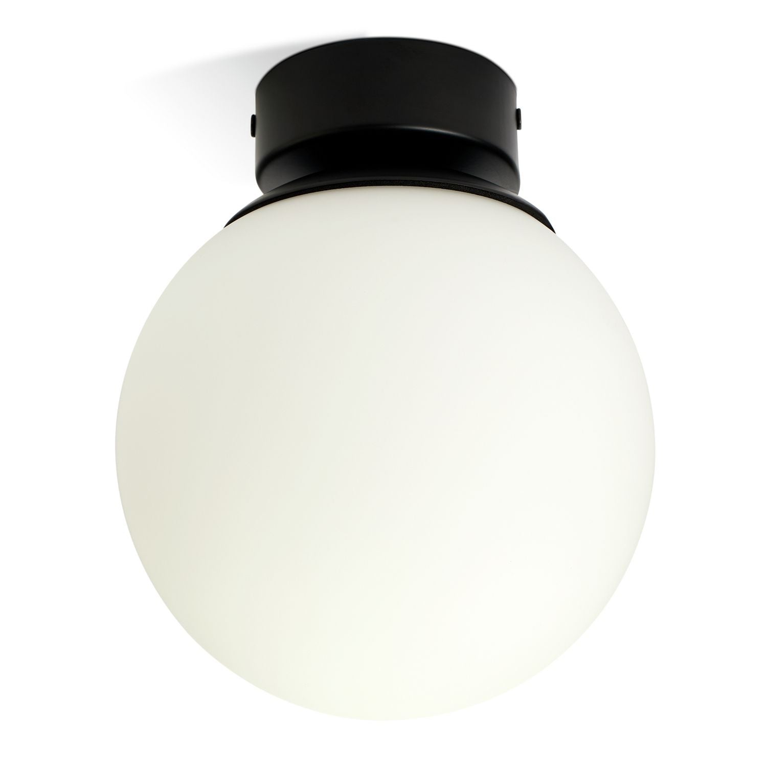 Habitat opal glass bathroom ceiling light black - British brand