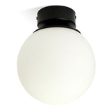 Habitat opal glass bathroom ceiling light black - British brand