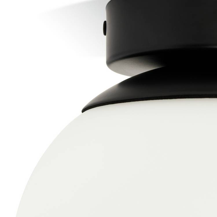 Habitat opal glass bathroom ceiling light black - British brand