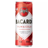 Bacardi Rum & Cola Premix Rum Cocktail   250ml GOODS M&S   