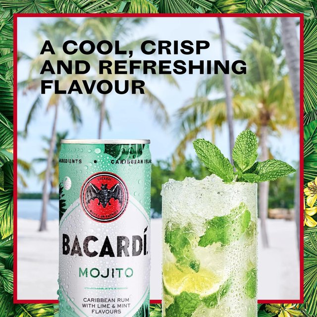 Bacardi Mojito Premix Rum Cocktail   250ml GOODS M&S   