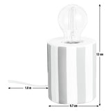 Habitat ceramic stripe bulb holder green, UK version