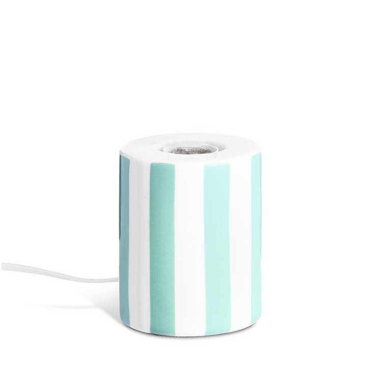 Habitat ceramic stripe bulb holder green, UK version
