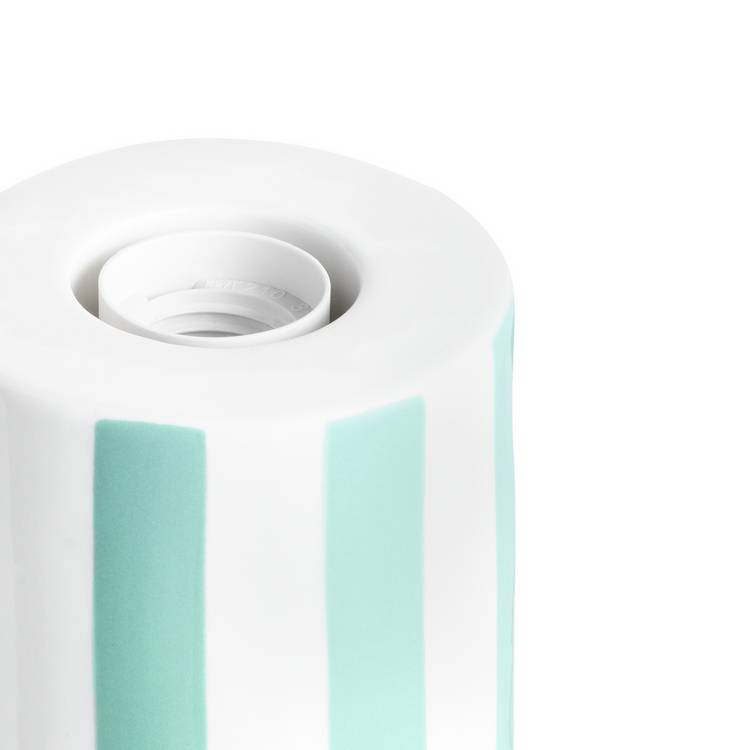Habitat ceramic stripe bulb holder green, UK version