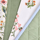 Argos Home bee floral cotton textile set cream, UK version