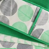 Habitat Linear Circles cotton textile set green (British brand)