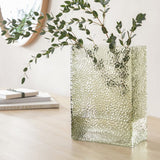 Habitat hammered glass vase in green - British product