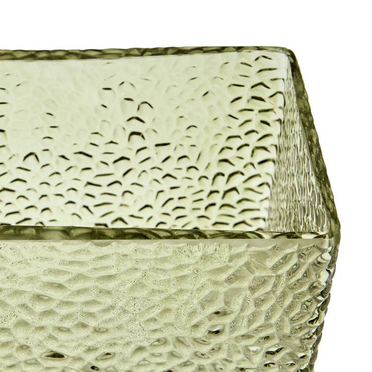 Habitat hammered glass vase in green - British product