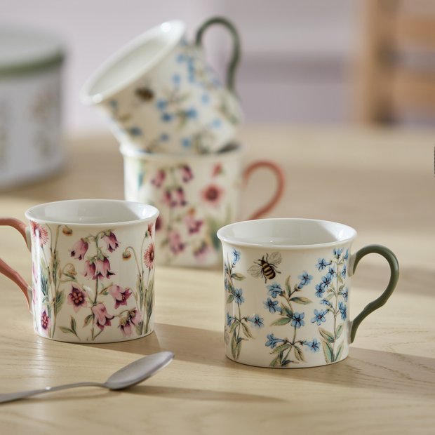 Argos Home floral mugs 220ml, imported from the UK