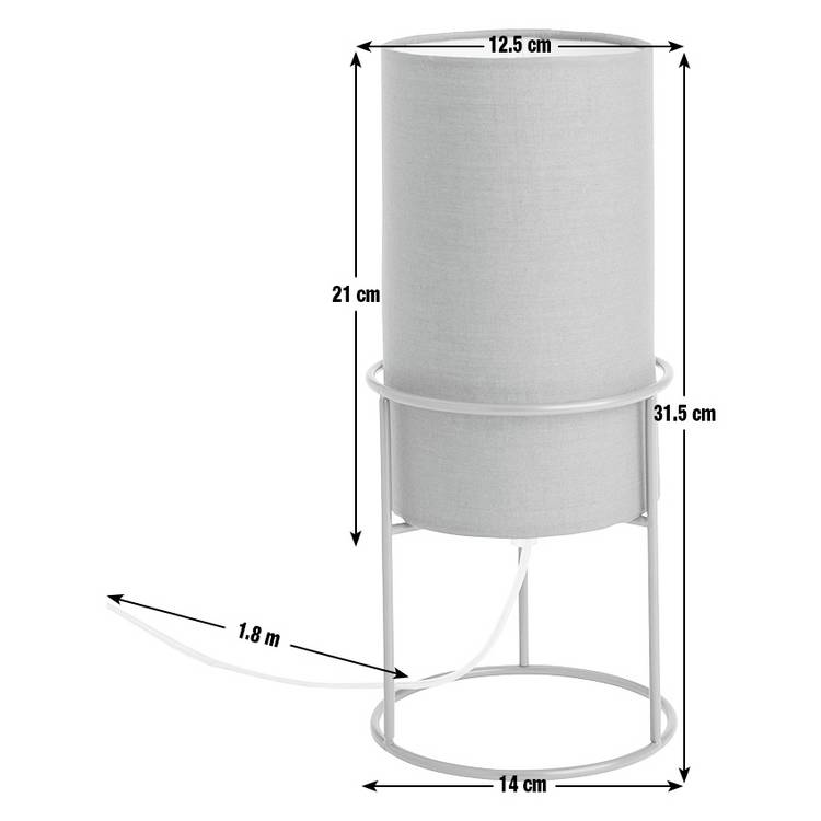 Argos Home green column table lamp (British brand)