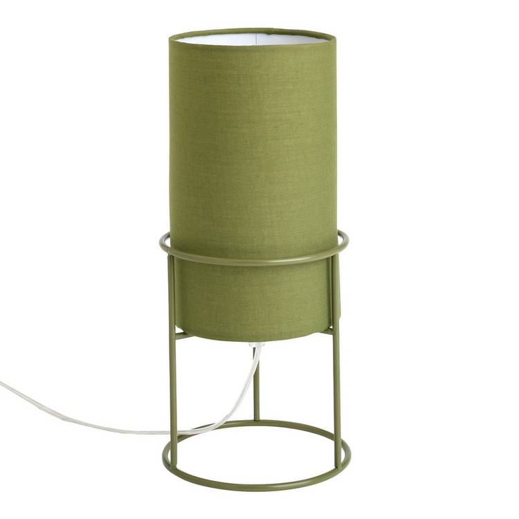 Argos Home green column table lamp (British brand)