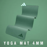 Adidas green 4mm thick yoga mat L176cm - British product