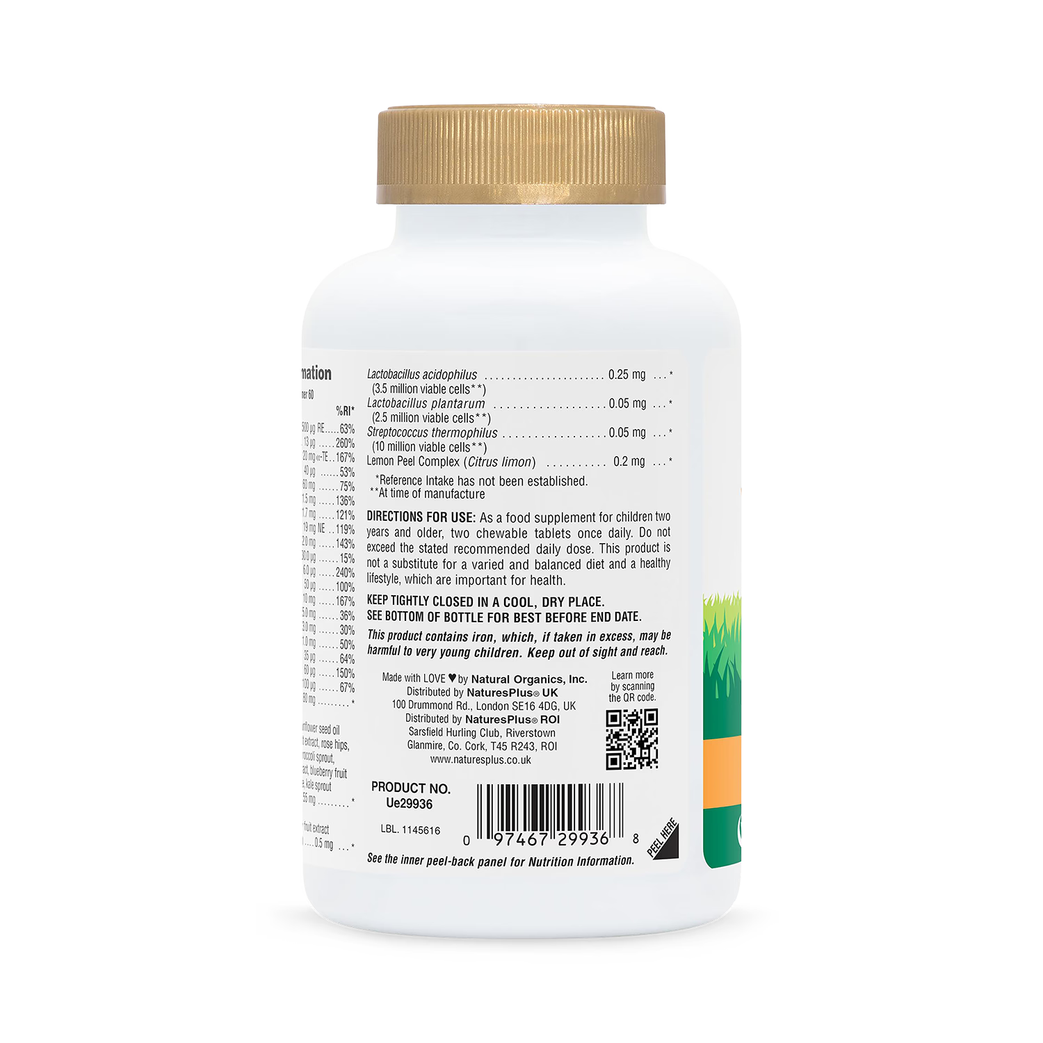 NaturesPlus Animal Parade multivitamin orange 120 chewables (British brand)