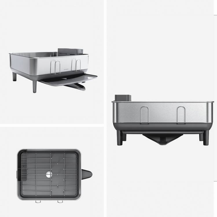 Simplehuman compact steel frame dish rack (British brand)