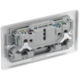 BG Nexus double switched socket brushed steel, imported from the UK