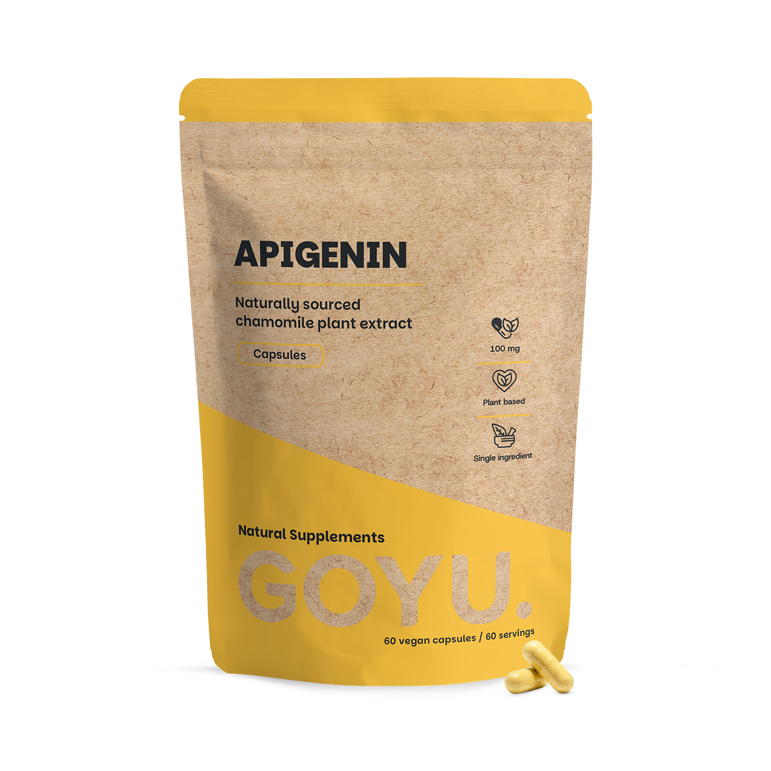 GOYU apigenin extract capsules 100mg 60 capsules (British brand)