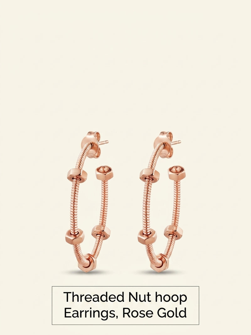 Cartier Écrou 18ct rose gold earrings (British brand)
