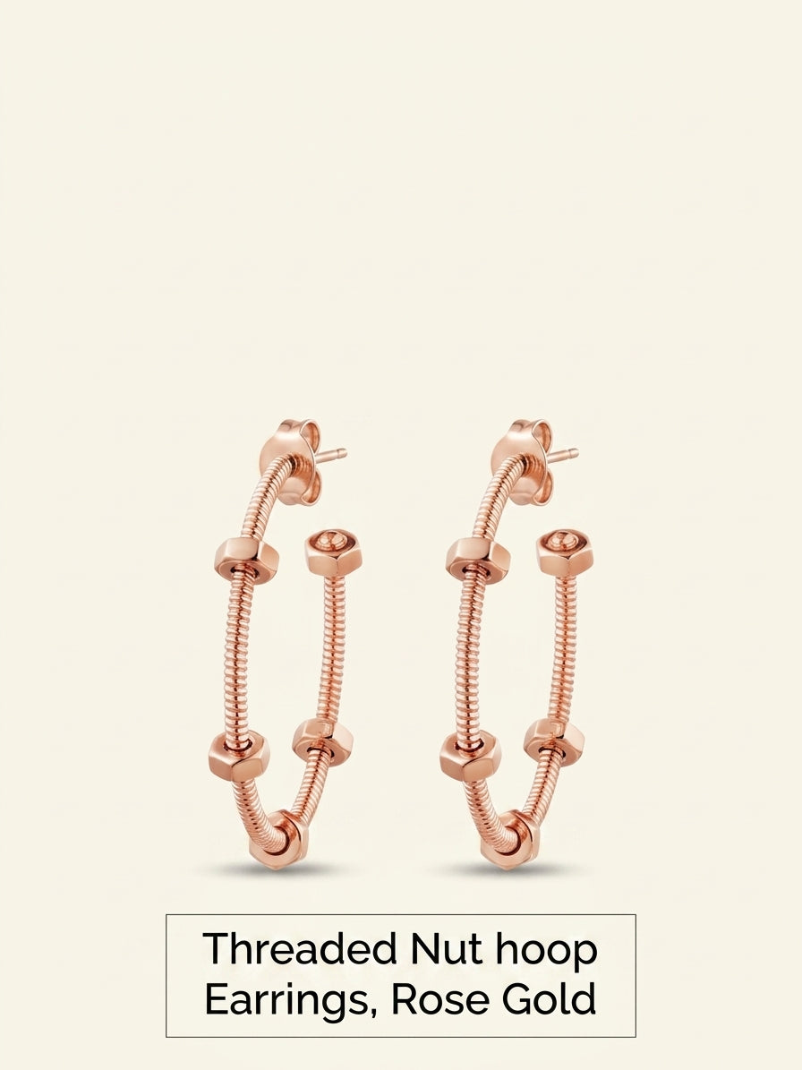 Cartier Écrou 18ct rose gold earrings (British brand)