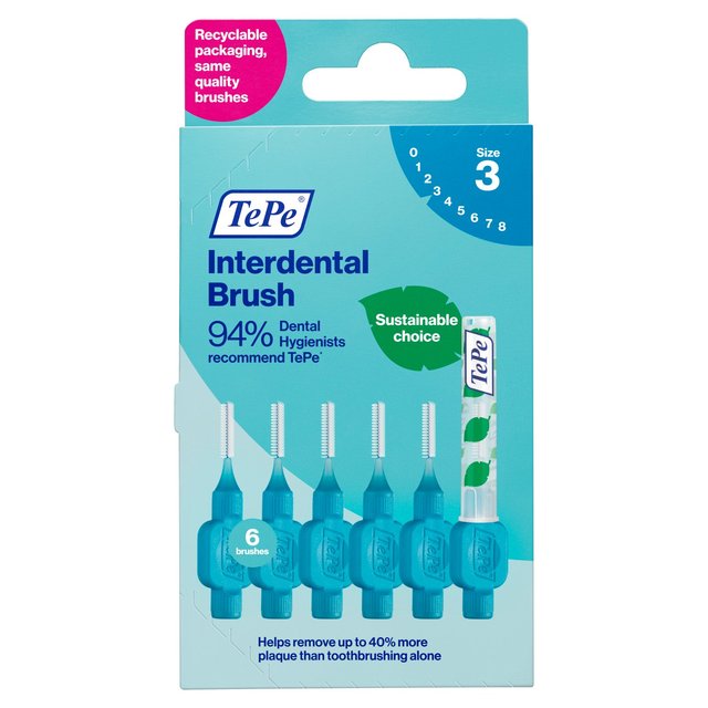 TePe Blue Interdental Brush 0.6mm   6 per pack GOODS M&S   