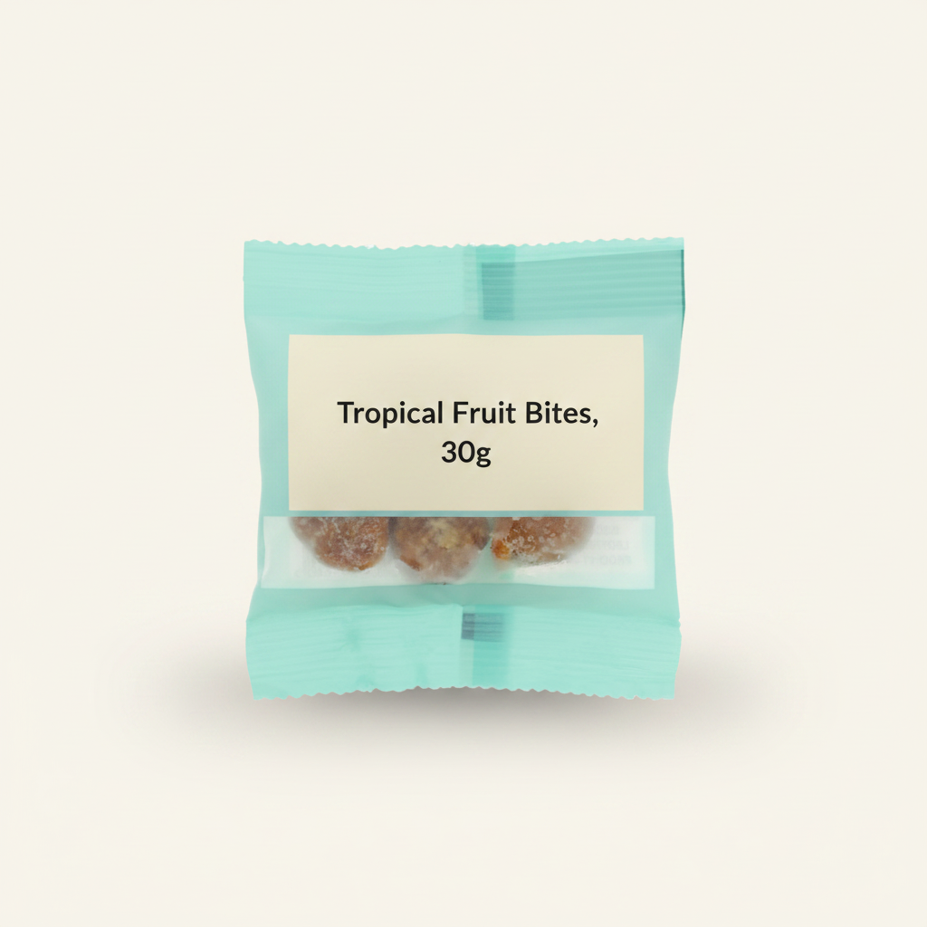 Holland & Barrett tropical bites dried fruit snack 30g (British brand)