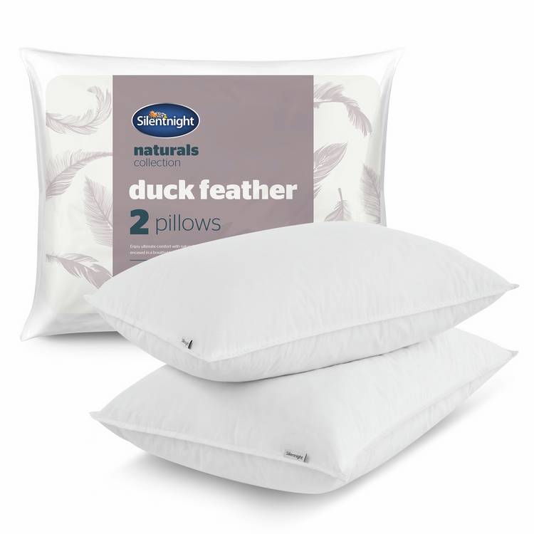 Silentnight duck feather pillows medium soft 2 pack, UK version