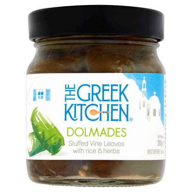 The Greek Kitchen Dolmades Stuffed Vine Leaves with Rice & Herbs   280g