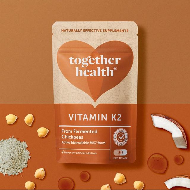 Together Vitamin K2 Natural MK7 Form Fermented Chickpeas    30 per pack GOODS M&S   