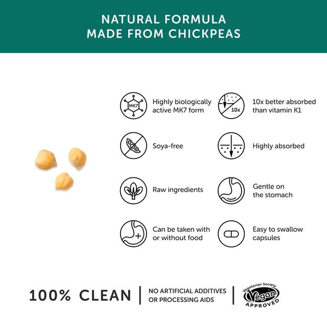 Together Vitamin K2 Natural MK7 Form Fermented Chickpeas    30 per pack