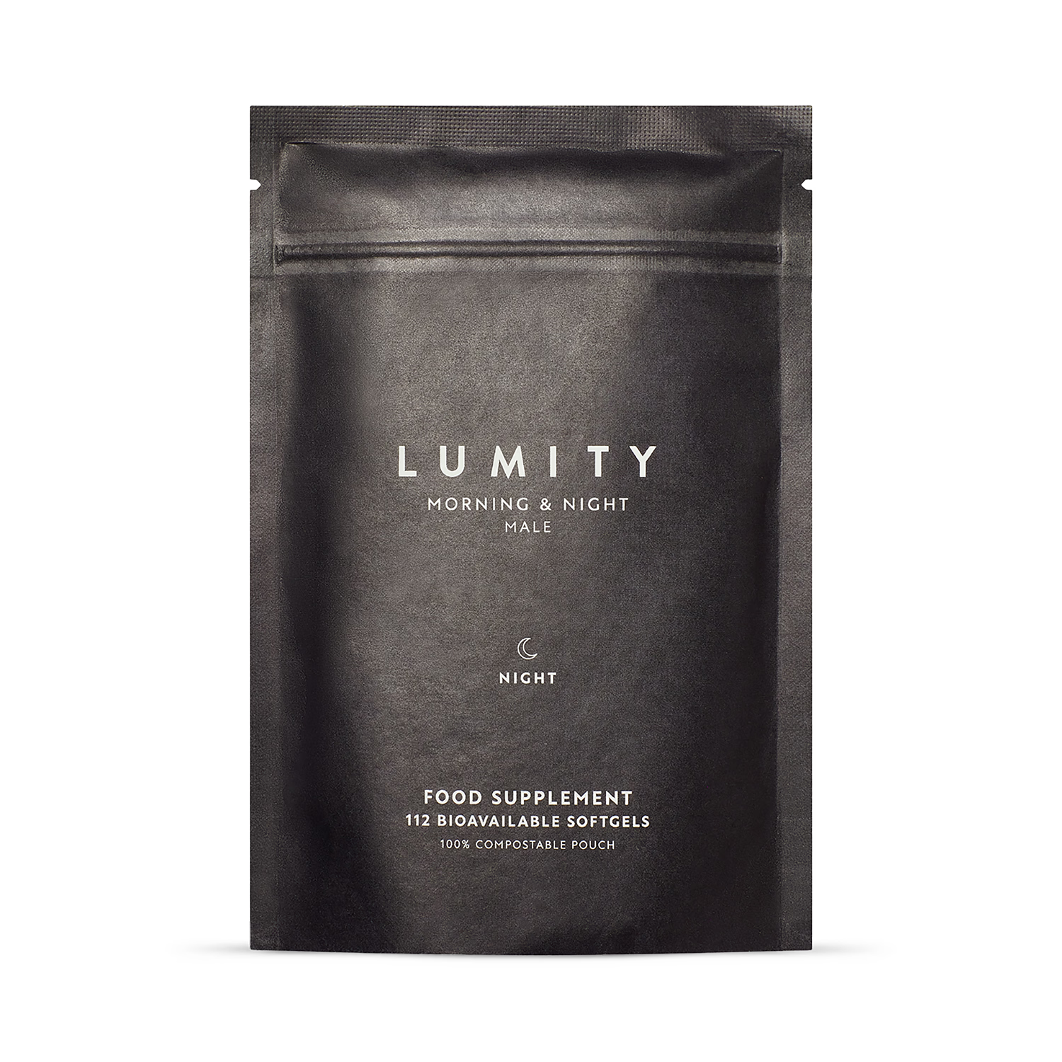 Lumity Male Morning Night supplement refill pouches 28 day (British brand)