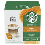 STARBUCKS Caramel Macchiato Coffee Pods by NESCAFE Dolce Gusto   12 per pack GOODS M&S   