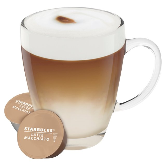 STARBUCKS Latte Macchiato Coffee Pods by NESCAFE Dolce Gusto   12 per pack GOODS M&S   