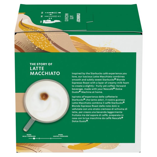 STARBUCKS Latte Macchiato Coffee Pods by NESCAFE Dolce Gusto   12 per pack GOODS M&S   