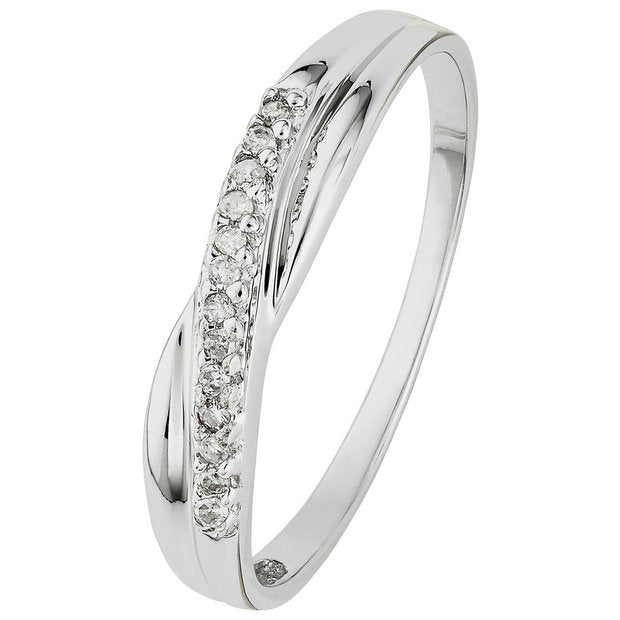 Revere diamond accent eternity ring 0.05ct (British brand)