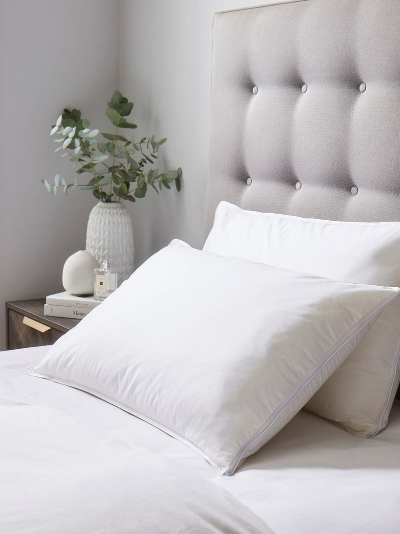 Medium Dual Support Memory Foam White Pillow 48 x 74cm, imported from the UK