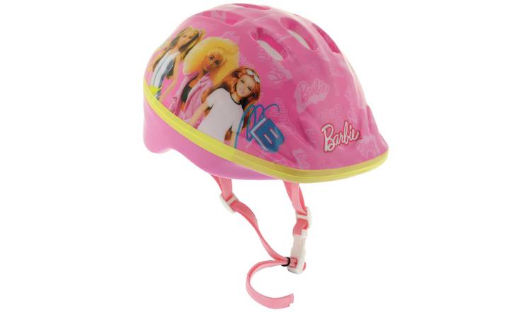 Barbie pink kids bike helmet adjustable dial, imported from the UK