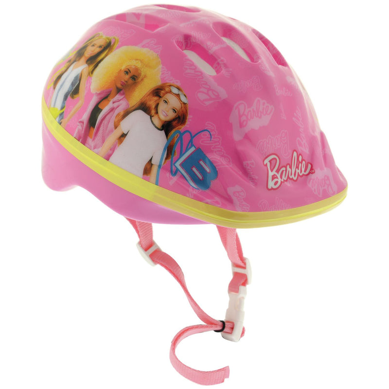 Barbie pink kids bike helmet adjustable dial, imported from the UK