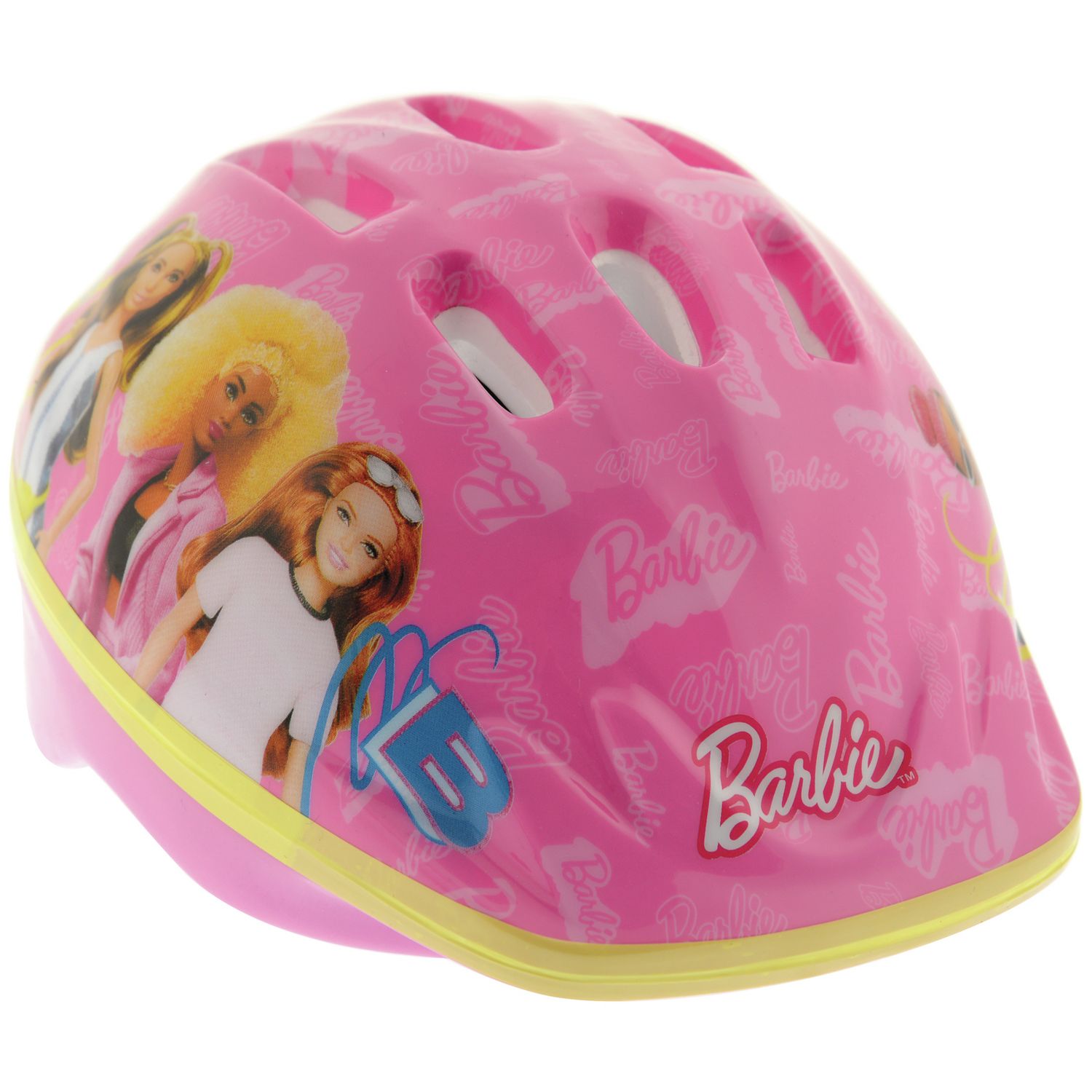 Barbie pink kids bike helmet adjustable dial, imported from the UK